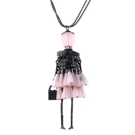 2016 Brand doll Pendant Necklace Dress Doll Necklaces & Pendants Maxi collares Women Gift collier Statement Necklace Dropship