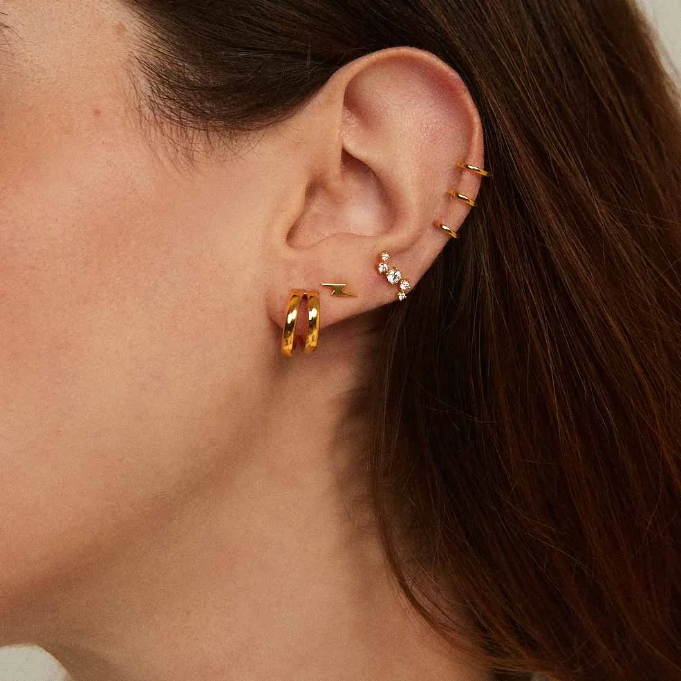 5 Star Gold Earrings