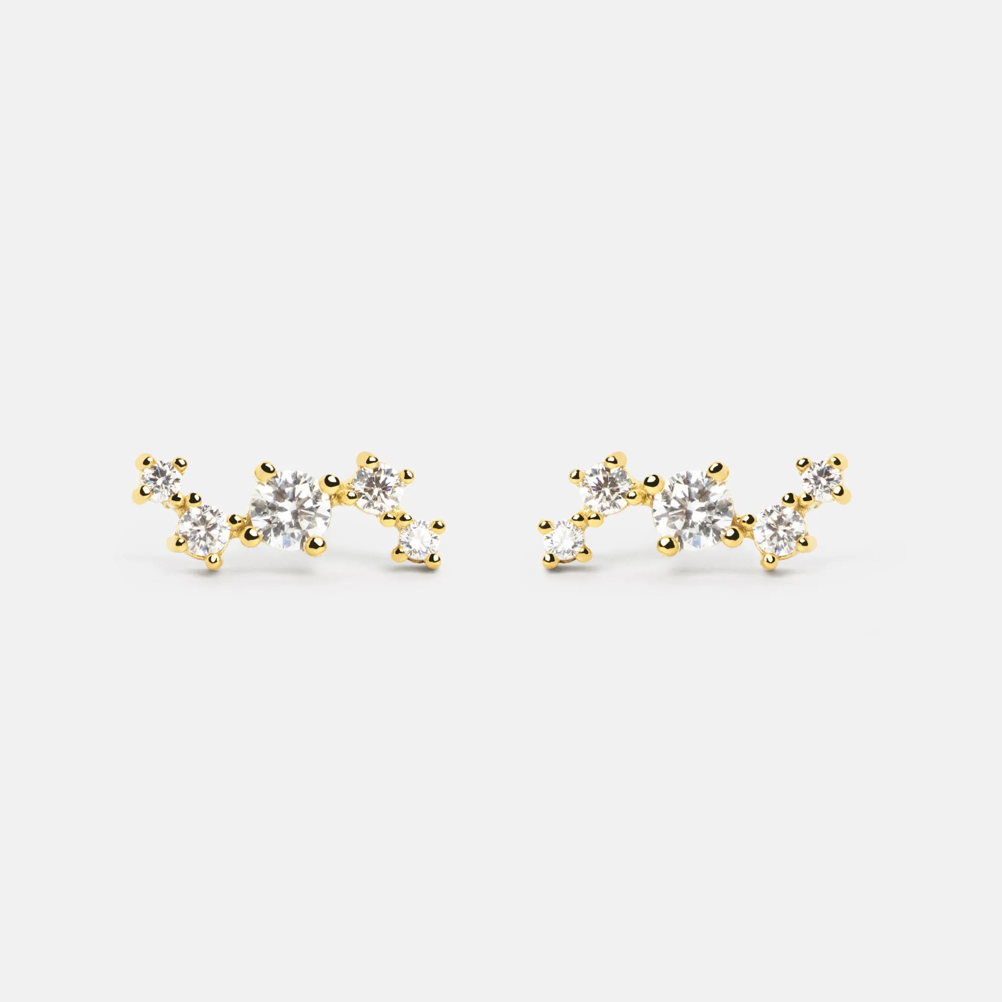 5 Star Gold Earrings