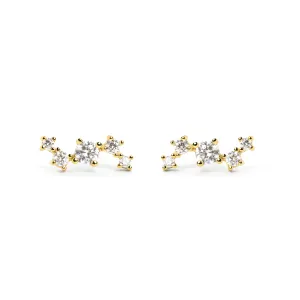 5 Star Gold Earrings