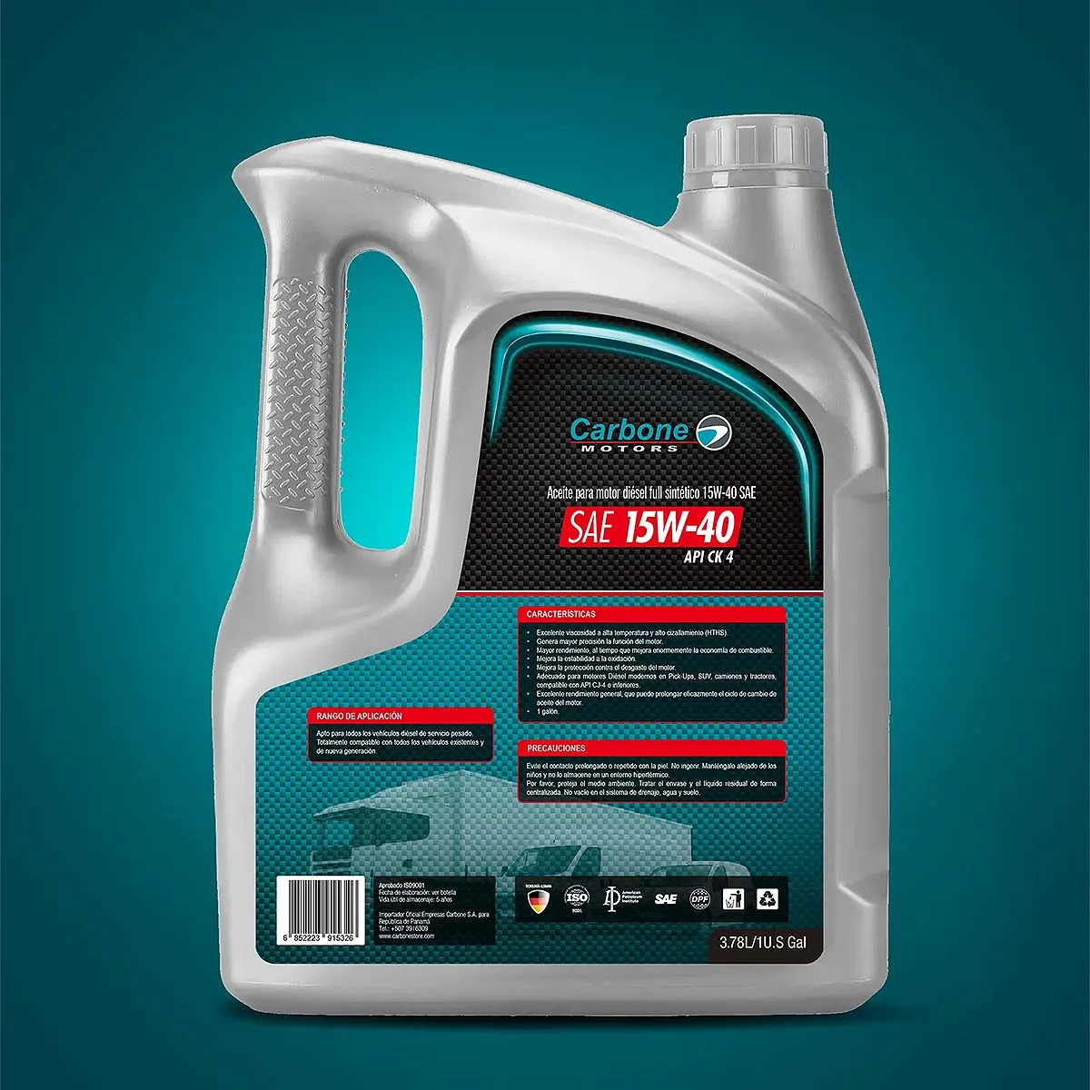 ACEITE DE MOTOR 15W-40 SAE API CK-4 FULL SINTETICO PARA MOTORES DIESEL ( 1 GALON )