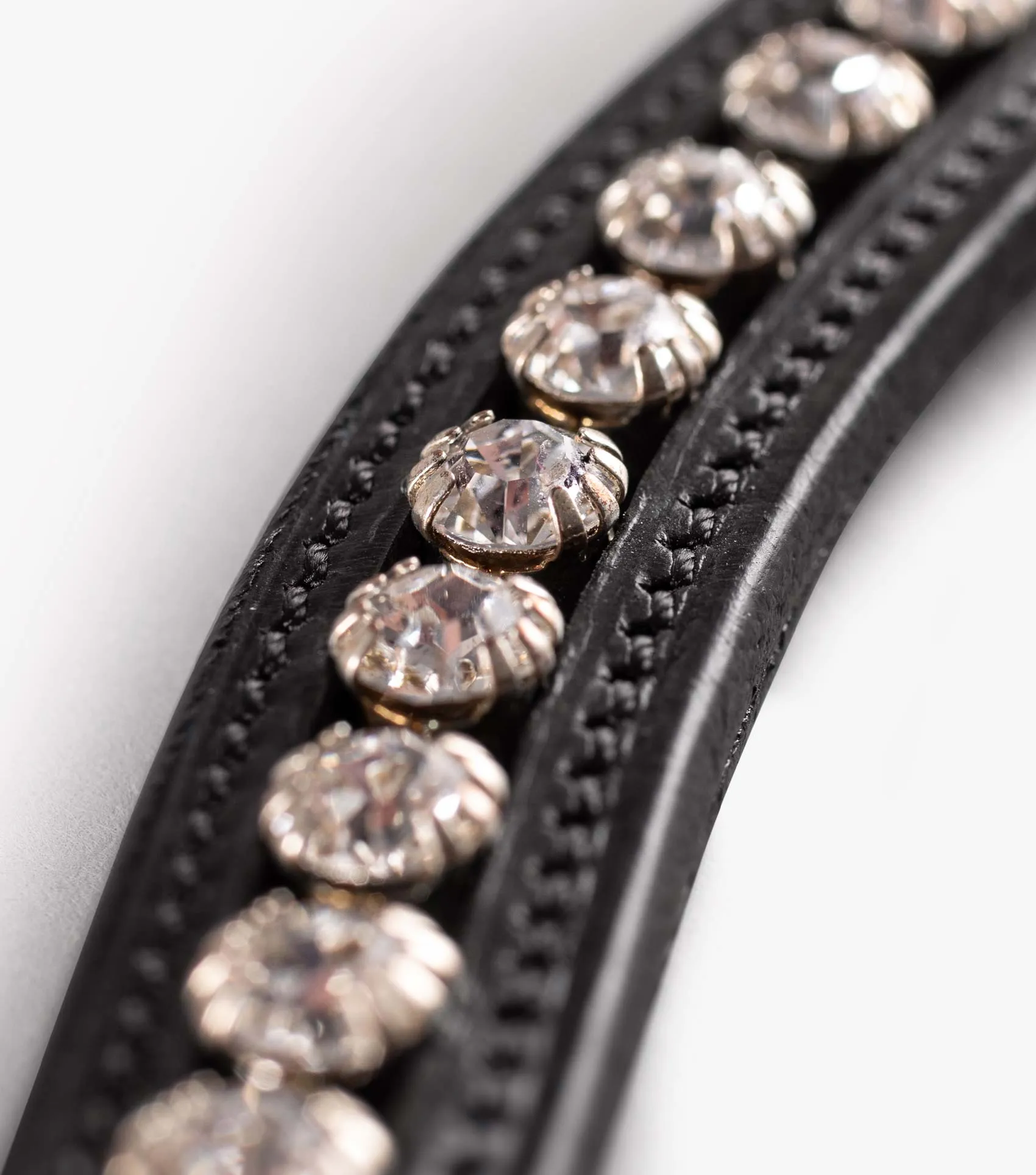 Bellissima Shaped Diamante Browband Black