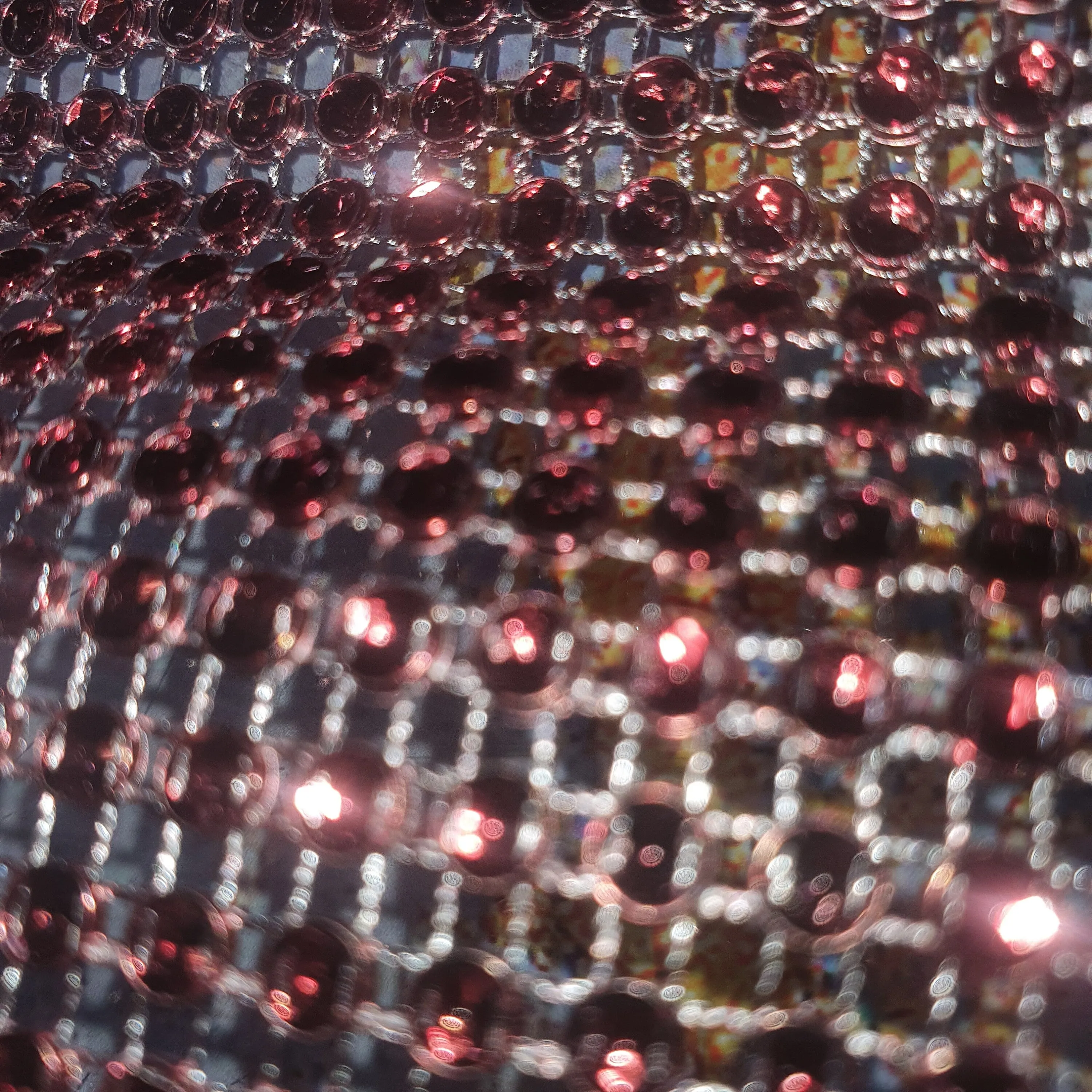 BURGUNDY WINE Rhinestone ribbon, Diamond Mesh, Diamante Bling, Crystal trim 3 METER cake trim. by Crystal wedding uk