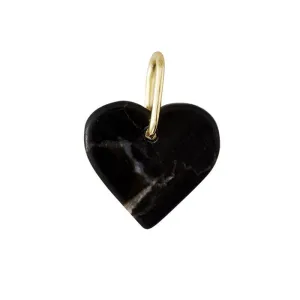 Charm Cuore Marmo nero