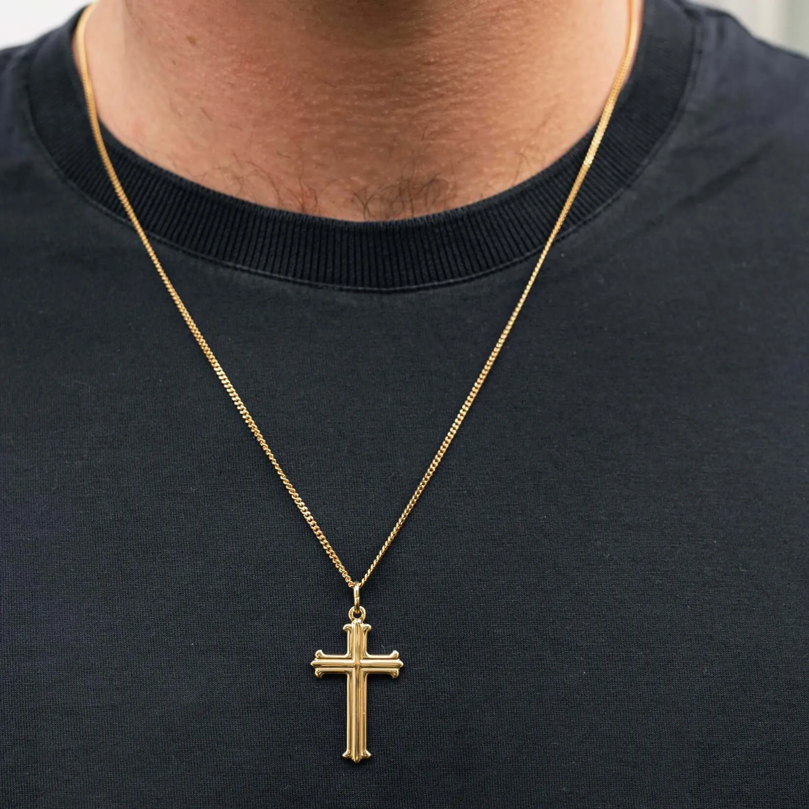 CROSS PENDANT - VERMEIL SILVER