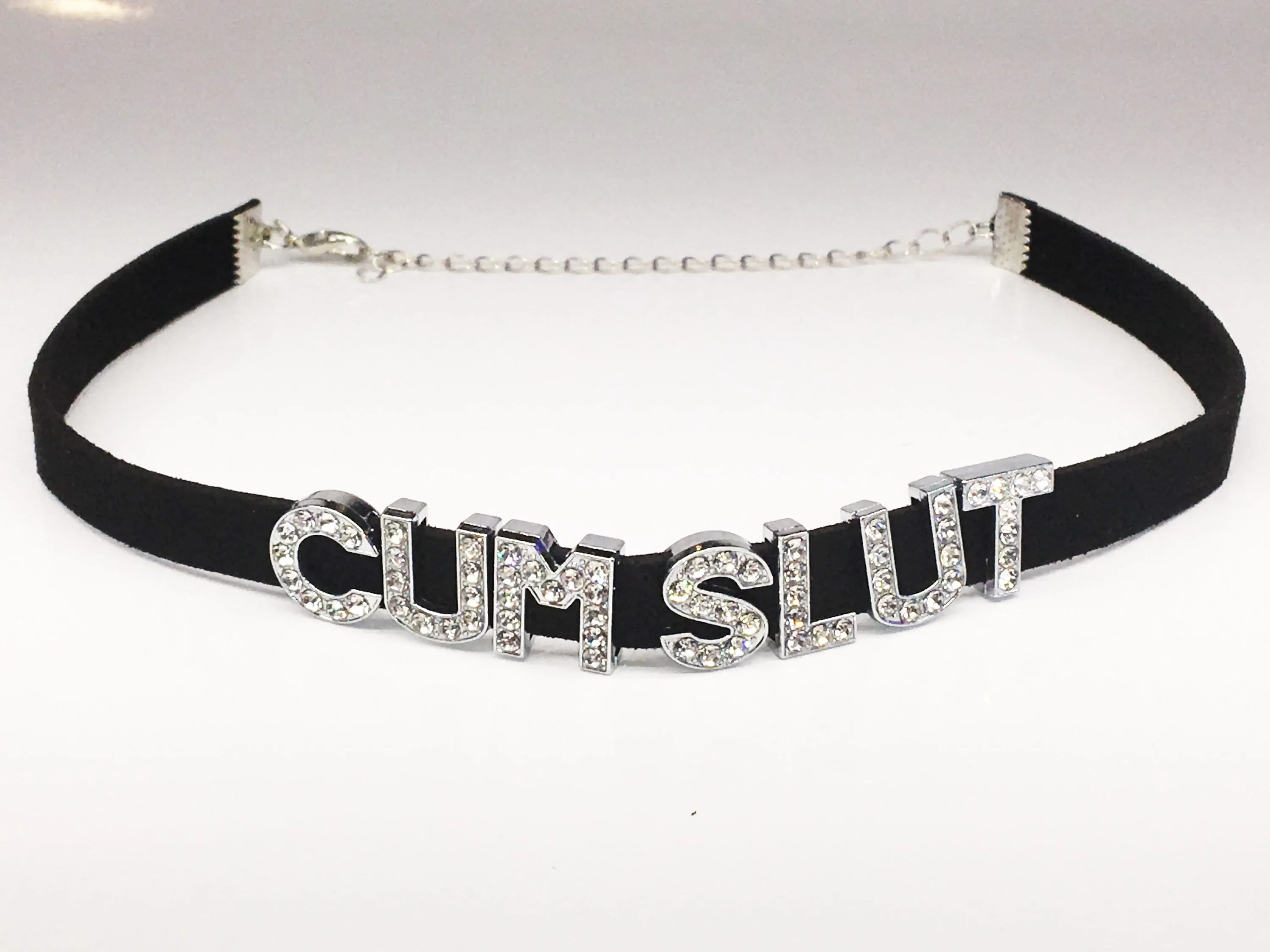 Cumslut • Rhinestone Choker Necklace