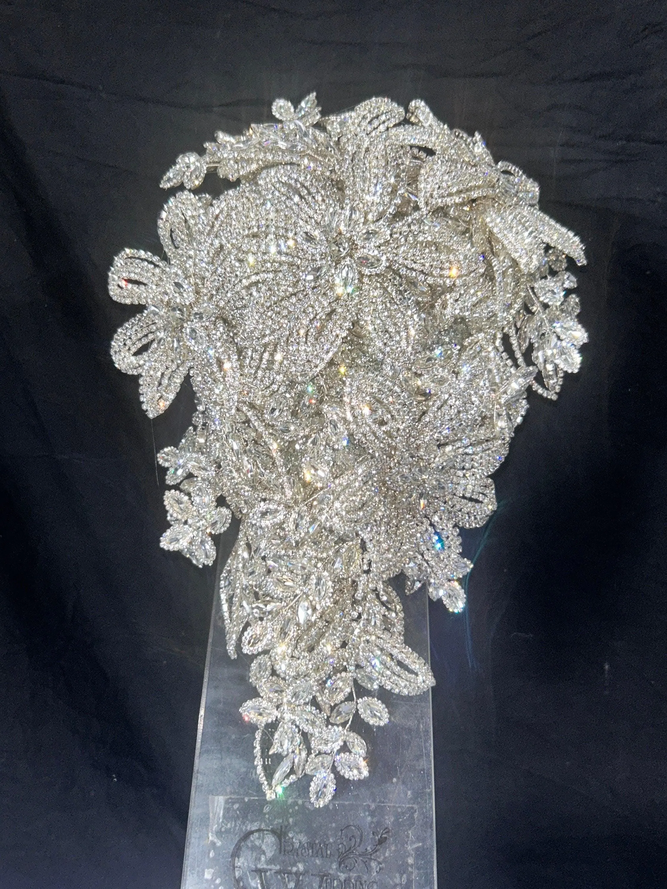 Diamante bouquet brooch Jewel rhinestone crystal wedding bouquet Crystal Bridal Bouquet, bling cascade Jewel by Crystal wedding uk