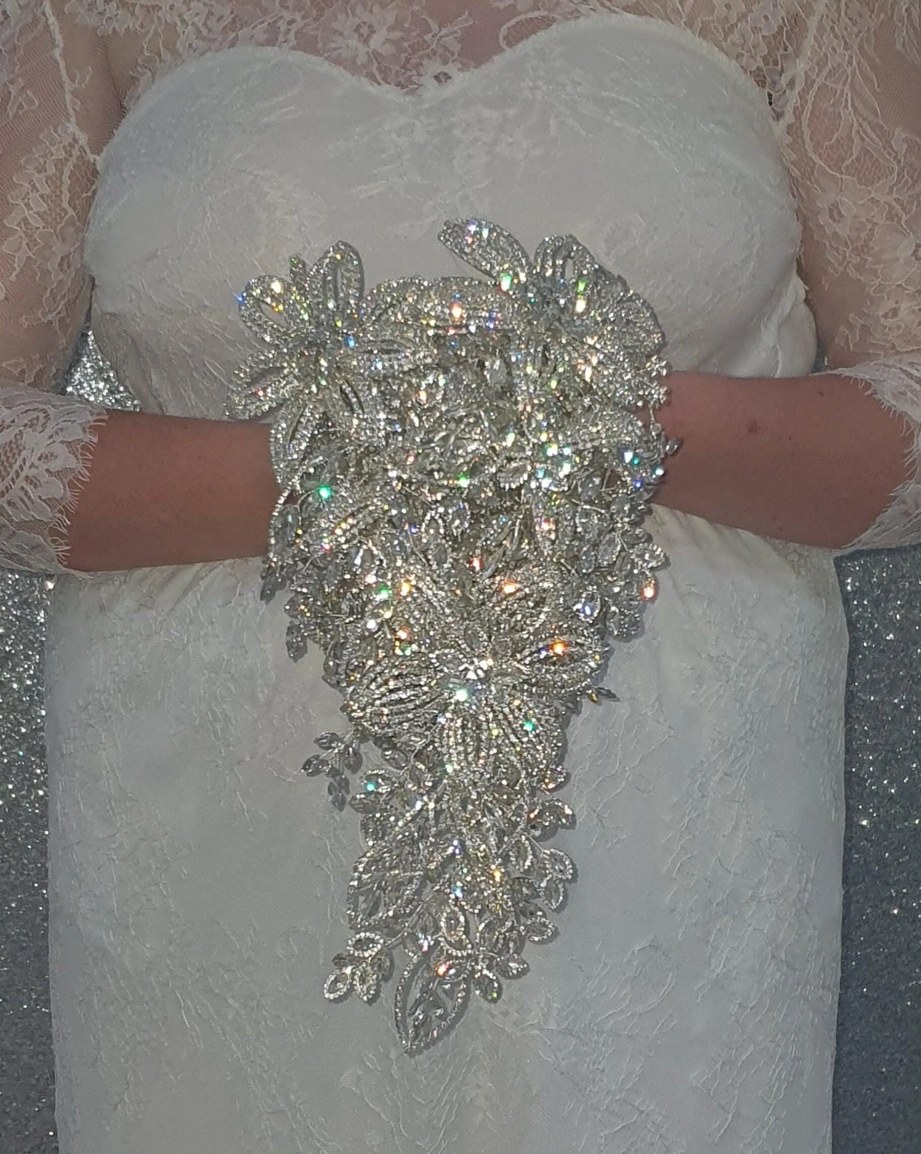 Diamante bouquet brooch Jewel rhinestone crystal wedding bouquet Crystal Bridal Bouquet, bling cascade Jewel by Crystal wedding uk