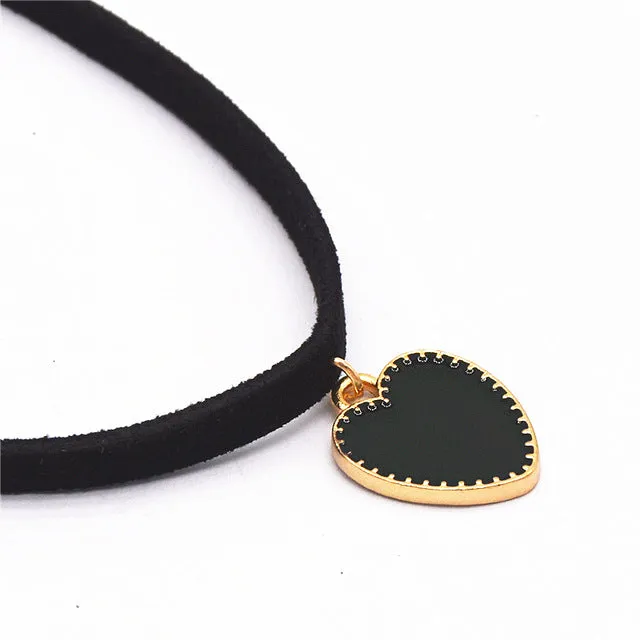 Leather Necklace Torques Pure Black Velvet Ribbon Maxi Statement Chokers Necklace For Women Collares Fashion Jewelry Colar 2016