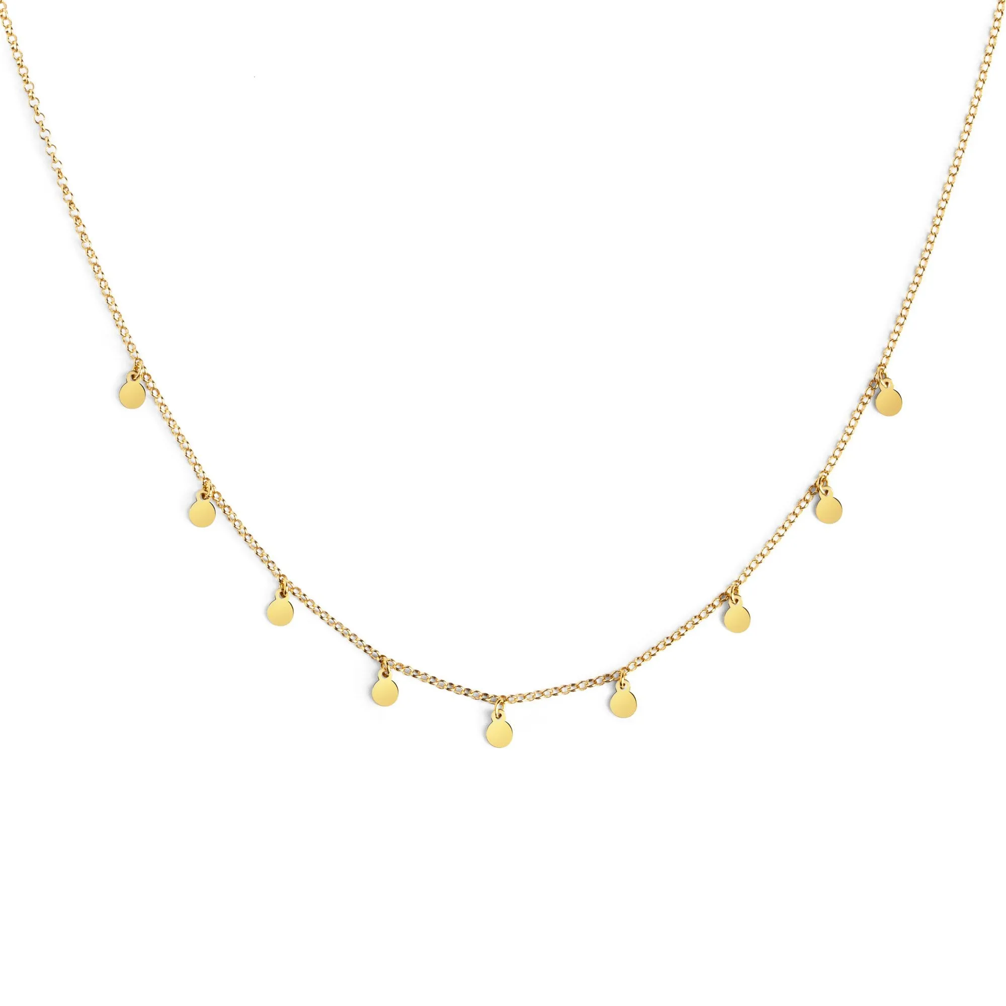 Mini Moons 3mm Gold Necklace