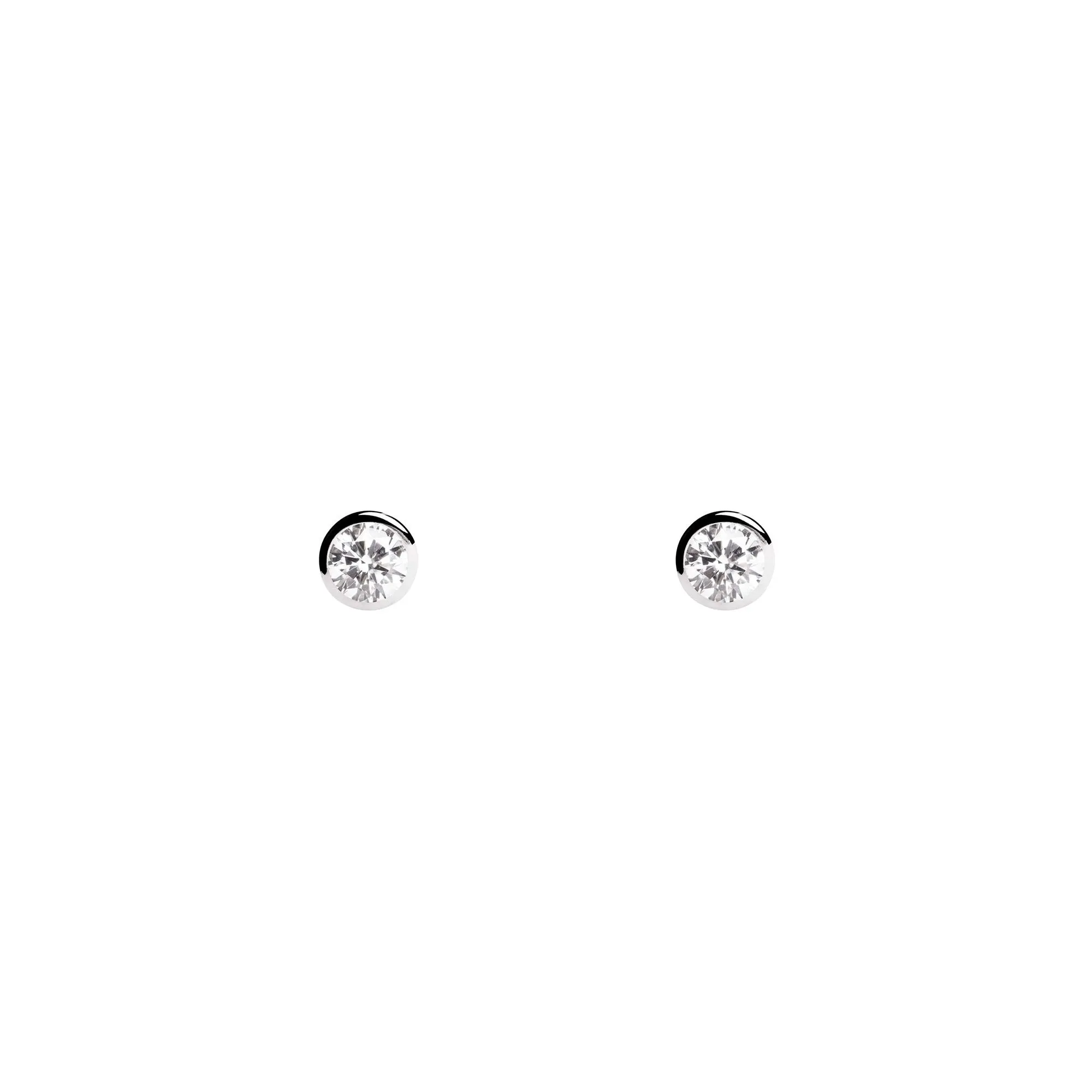 Mini Spark 3mm Silver Earrings