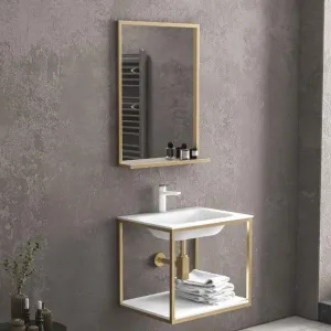 Mobile Bagno Industrial Sospeso 100cm Color Oro