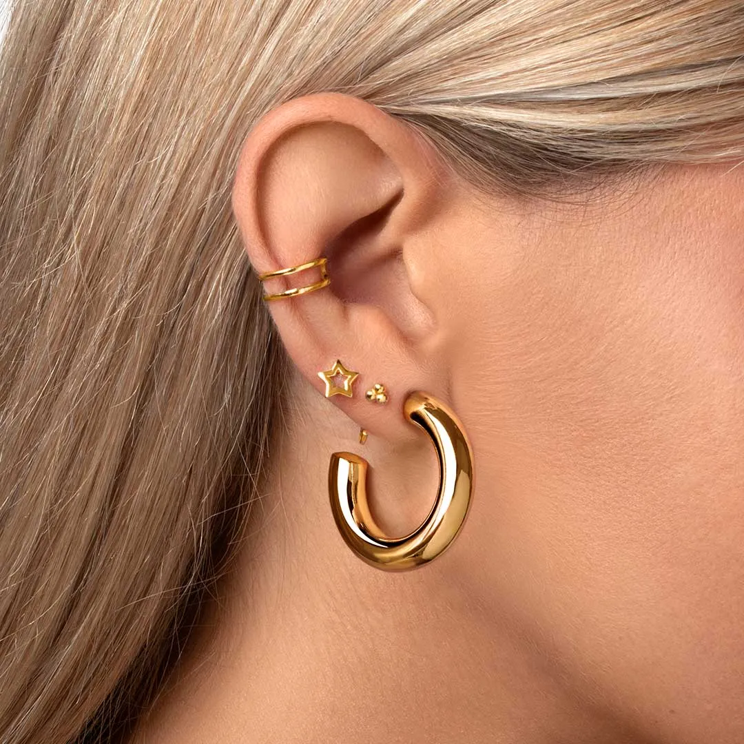 Mombasa Gold Hoop Earrings