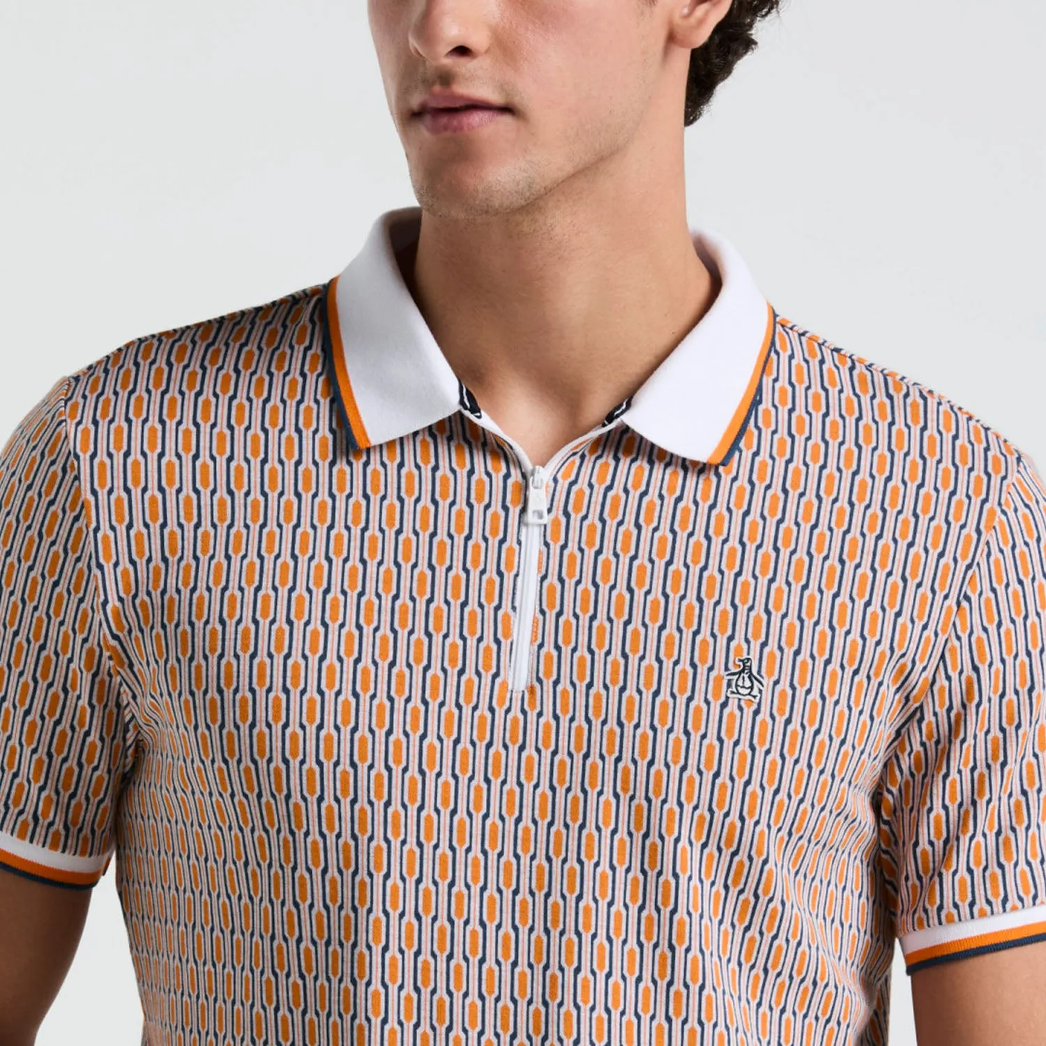 Polo Con Jacquard Tipped Geo