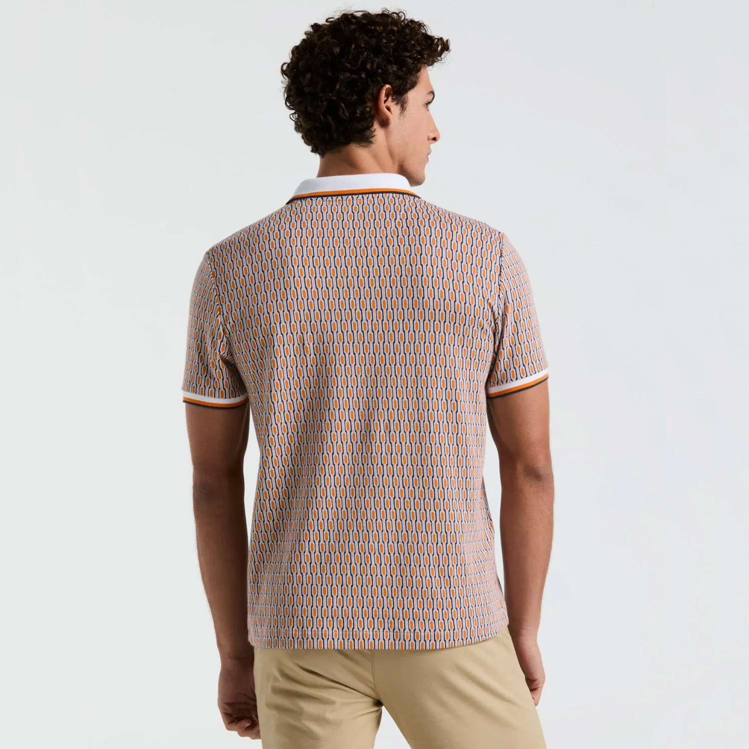 Polo Con Jacquard Tipped Geo