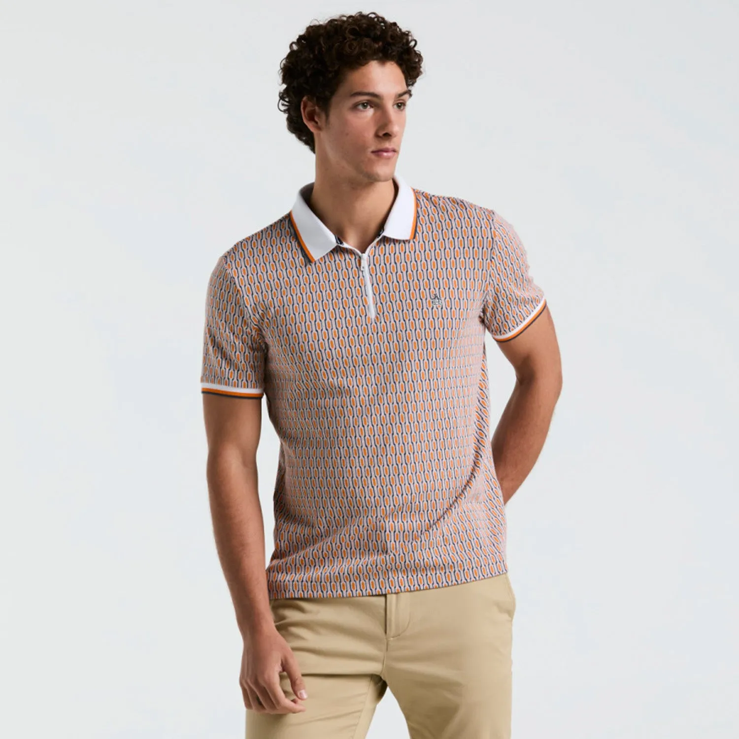 Polo Con Jacquard Tipped Geo