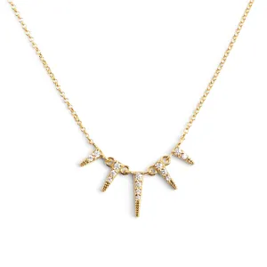 Rolling Spark Gold Necklace