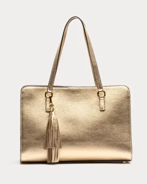 Sami Tote Tumbled Leather Platino