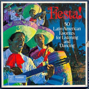 Various - Fiesta! (50 Latin-American Favorites For Listening And Dancing) (4xLP, Comp, Ind   Box, Comp, Blu) (NM or M-)